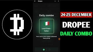 Dropee daily combo today | dropee daily combo 25 December | Daily Combo Dropee | Dropee 24 December