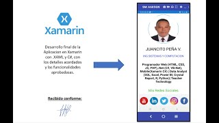 Crea un perfil profesional atractivo con Xamarin, C# y XAML.