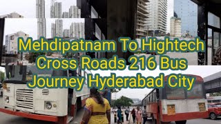 Mehdipatnam To Hightech City Cross Roads Tsrtc Bus Travelling Hyderabad