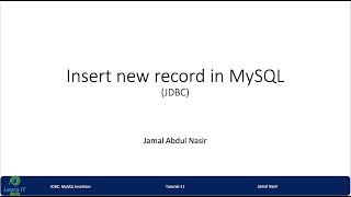[Tutorial-11] JDBC: MySQL Add a new record in Java Web Application