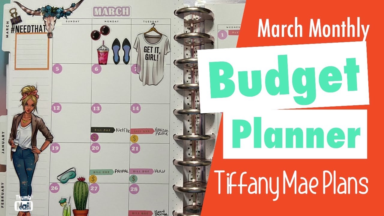 March Monthly Budget Planner Youtube