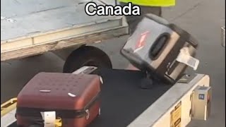 CAUGHT ON CAMERA: Luggage rolls off loading belt at airport