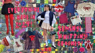 EVERYTHING I Made in 2024 feat. FREE PATTERNS :) | Knitting, Crochet \u0026 Sewing