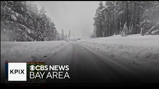 Sierra getting snow in higher elevations from atmospheric river storm