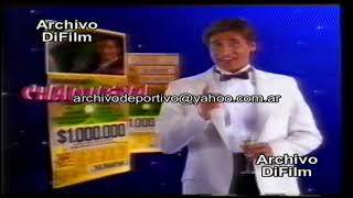 Publicidad Billete de la lotería Chaqueña con Guillermo Andino - DiFilm (1992)