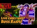 Boss Raid Live Carries and Hosting Dungeon Quest Roblox!