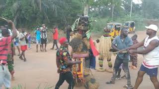 Ana Balu Agu and Mgbadike Masquerades cross path at Inewe Village Square, Umuabi Ezike, Enugu State