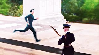 Trespassing at The Guards Of The Tomb Of The Unknown Soldier - BIG MISTAKE