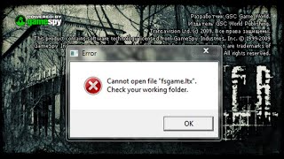Решение ошибки (CanNot file ''fsgame ltx'') в сталкер Чистое Небо и Зов Припяти