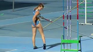 unbelivable beautiful hot athlete scene women's - pole vault by maria roberta