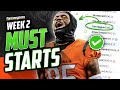 20 MUST Start Players for Week 2 (2023 Fantasy Football)