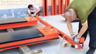 How to Assemble and Install Four Post Car Lift 4CL-4000A Installing Guide