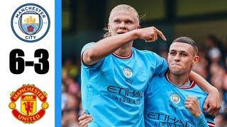 Manchester City Vs Manchester United 6-3 All Goals & Extended Highlights Premier League 2022HD