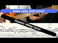 Flowers - Miley Cyrus (play along bass tabs and score)