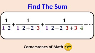 How Can We Evaluate The Sum Of This Series?