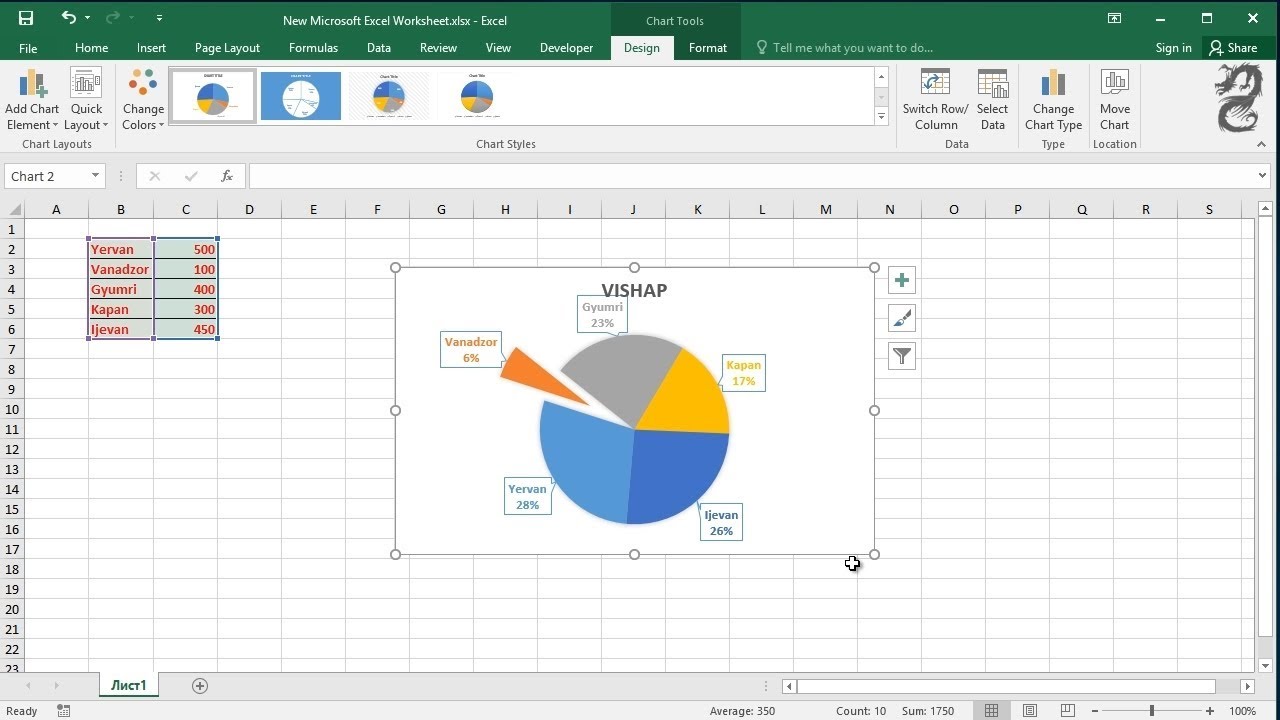 How To Create Exploding Pie Charts In Excel: Excel Pie Chart Explode 1 ...