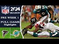 Falcons vs. Dolphins Full Game 4th | Aug 09, 2024 | PRE Week 1 | NFL 2024 Season.