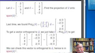 6 2 Lecture on Orthogonal Bases and Projections