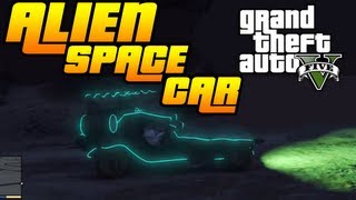 GTA V - Secret Rare Alien Spaceship Car! - From Beyond The Stars Spaceship Vehicle (GTA 5)