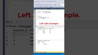 #SQL Left Join Example. #datascience #programming #coding #sqltutorial