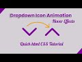 Dropdown Icon Animation | CSS Hover Effect @codehal