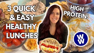 3 QUICK & EASY HIGH PROTEIN HEALTHY LUNCH RECIPES | WW (weightwatchers) Points, Calories & Macros