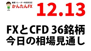 【ゴゴジャン用】かんたんFX：12月13日FXとCFD今日の相場見通し