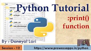 #12 Python Tutorial for Beginners | print() function in Python