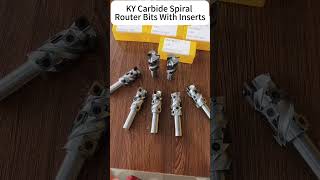 KY Carbide Spiral Router Bits With Replaceable Inserts