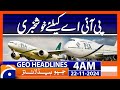 Good news for PIA | Geo News 4 AM Headlines (22 Nov 2024)