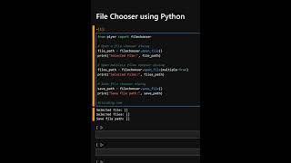 File Chooser using Python