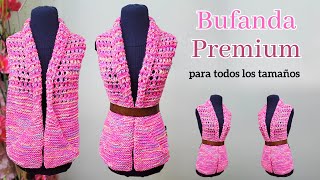 Bufanda PREMIUM con bolsillo Abrigador a dos agujas   COMO CONFECCIONAR TU PROPIA ROPA