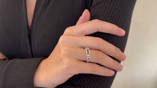 Bague Messika Baby Move Pavée (Ref 04683-WG) en or gris 18 Cts avec diamants.