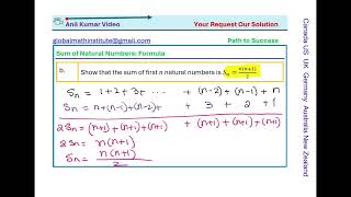 Formula Derivation and Application Sum of Natural Numbers