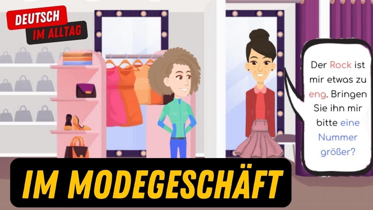 Im Modegeschäft! Beratung Und Verkauf Von Kleidung. Deutsch Lernen Im ...