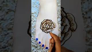 rose leg mehndi design #short #shots # easy mehndi