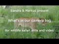 What's in our camera bag for wildlife safari