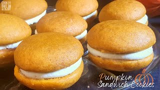 Pumpkin Whoopie Pie - soft and moist pumpkin sandwich cookies