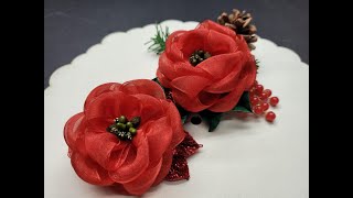 How to make Organza Ribbon Flower