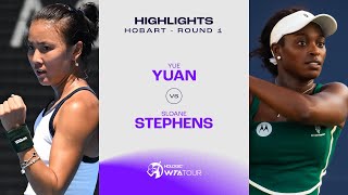 Yuan Yue vs. Sloane Stephens | 2024 Hobart Round 1 | WTA Match Highlights
