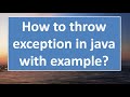 throw keyword in JAVA,#86
