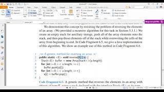 Reversing an Array Using a Stack 1