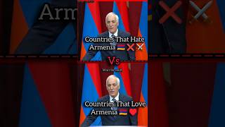 Countries That Hate ⚔️ Armenia Vs Countries That Love ♥️ Armenia #shorts #1million