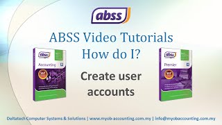 Create user accounts in ABSS