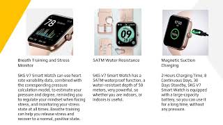 SKG V7 Smart Watch: User Guide \u0026 Manual for Connect, Track \u0026 Customize