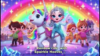 Rainbow Ride with Sparkle Hooves Elsa: A Glittering Journey Across the Sky!