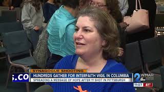 Hundreds come out to Columbia Synagogue for shooting vigil