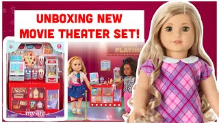 Unboxing Opening Review of New MLA My Life As Movie Theater Set (Food) 4 18” Dol