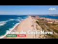 Praia da Costa Nova Aveiro Portugal | drone footage 4K