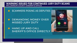 Warning issued for continued jury duty scams in Williamson County, TN